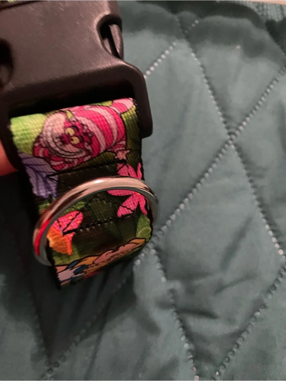 Alice in Wonderland Themed Green Floral Dog Collar